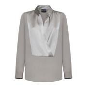 Elegante Overhemden Collectie Giorgio Armani , Gray , Dames