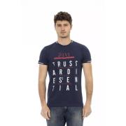 Blauw stijlvol T-shirt met korte mouwen Trussardi , Blue , Heren