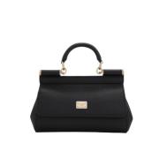 Dauphine Leren Kleine Tas Dolce & Gabbana , Black , Dames