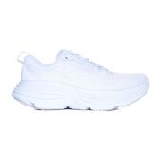 Witte Stof Chunky Sole Sneakers Hoka One One , White , Dames