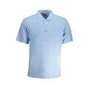 Blauw Katoenen Poloshirt met Korte Mouwen La Martina , Blue , Heren