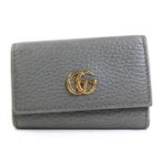 Pre-owned Leather key-holders Gucci Vintage , Gray , Dames
