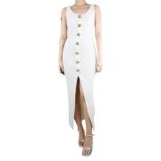 Pre-owned Viscose dresses Balmain Pre-owned , White , Dames