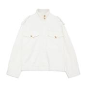 Audrey Jas Ivoren Oversized Knoopjas Anine Bing , Beige , Dames