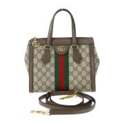 Pre-owned Canvas totes Gucci Vintage , Beige , Dames