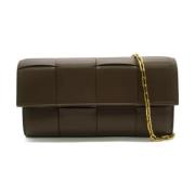 Pre-owned Leather wallets Bottega Veneta Vintage , Brown , Dames