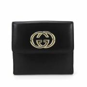 Pre-owned Leather wallets Gucci Vintage , Black , Dames