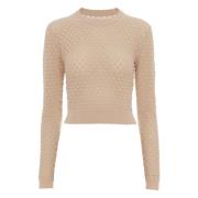 Roze Crewneck Sweater Geribbelde Zoom Chloé , Pink , Dames