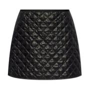 Zwarte Diamant Gewatteerde Rok Moncler , Black , Dames