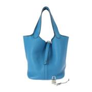 Pre-owned Fabric handbags Hermès Vintage , Blue , Dames