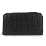 Pre-owned Leather wallets Gucci Vintage , Black , Dames