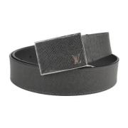 Pre-owned Leather belts Louis Vuitton Vintage , Black , Dames