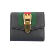 Pre-owned Leather wallets Gucci Vintage , Black , Dames