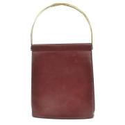 Pre-owned Leather handbags Cartier Vintage , Red , Dames