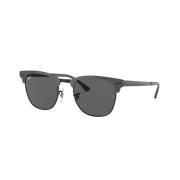 Clubmaster Metal Zonnebril Grijs/Zwart Ray-Ban , Gray , Unisex