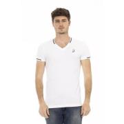 Urban V-hals T-shirt Wit Trussardi , White , Heren