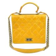 Pre-owned Fabric chanel-bags Chanel Vintage , Yellow , Dames