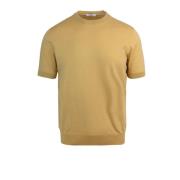 Gele Katoenen T-shirt Regular Fit Paolo Pecora , Yellow , Heren