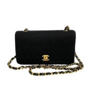 Pre-owned Leather chanel-bags Chanel Vintage , Black , Dames