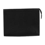 Pre-owned Leather pouches Louis Vuitton Vintage , Black , Dames