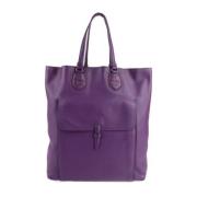 Pre-owned Leather totes Bottega Veneta Vintage , Purple , Dames