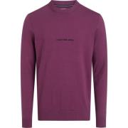 Paarse Katoenen Trui Regular Fit Calvin Klein , Purple , Heren