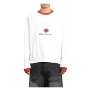 Bloemen Cookie Pocket Crew Sweatshirt Kapital , White , Heren