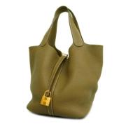 Pre-owned Fabric handbags Hermès Vintage , Green , Dames