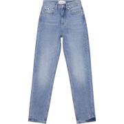 Blauwe Slim Fit Straight Leg Jeans Calvin Klein , Blue , Dames