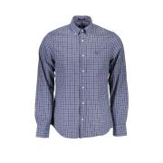 Elegante Langarmige Knoopshirt Gant , Blue , Heren