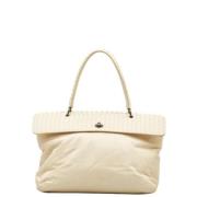 Pre-owned Leather handbags Bottega Veneta Vintage , White , Dames