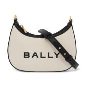 Bar Ellipse Schoudertas Bally , Beige , Dames