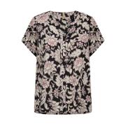 Bloemenprint V-hals shirt Soyaconcept , Multicolor , Dames