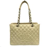 Pre-owned Fabric chanel-bags Chanel Vintage , Beige , Dames