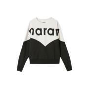 Tweekleurige katoenen sweatshirt met lange mouwen Isabel Marant Étoile...