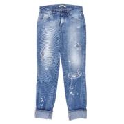 Pre-owned Cotton jeans Balmain Pre-owned , Blue , Dames