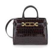 Bruine Croc Top Handtas Tom Ford , Brown , Dames