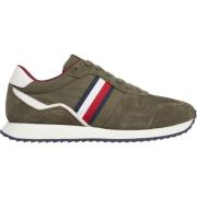 Groene Sneakers Ronde Neus Vetersluiting Tommy Jeans , Green , Heren