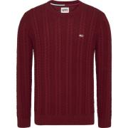 Rode Crewneck Sweater Tommy Jeans , Red , Heren