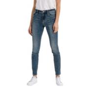 Blauwe Denim Skinny Fit Broek Armani Exchange , Blue , Dames