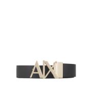 Omkeerbare leren riem Armani Exchange , Black , Heren