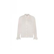 Ruffle Board Blouse Fabienne Chapot , White , Dames