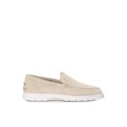 Beige Suède Loafer met Rubberen Zool Tod's , Beige , Heren