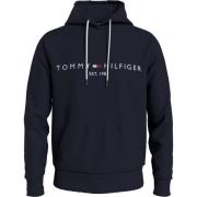 Blauwe Biologisch Katoenen Hoodie Tommy Hilfiger , Blue , Heren