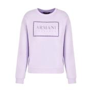 Biologisch Katoenen Crewneck Sweater Lila Armani Exchange , Purple , D...