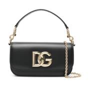 Zwarte Crossbody Tas met DG Logo Dolce & Gabbana , Black , Dames