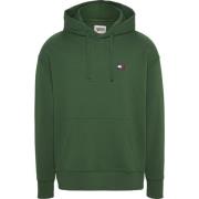 Groene Hoodie Relaxte Pasvorm Sweatshirt Tommy Jeans , Green , Heren