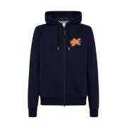 Blauwe Hoodie Met Rits Lange Mouw Sun68 , Blue , Heren