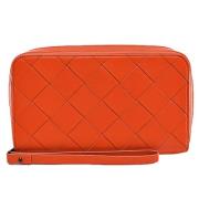 Pre-owned Leather clutches Bottega Veneta Vintage , Orange , Dames