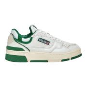 Witte Groene Leren Basketbalsneakers Autry , White , Heren